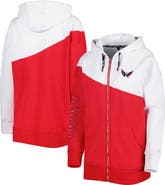 DKNY SPORT Women's DKNY Sport Red/White Washington Capitals Gina Full-Zip Hoodie