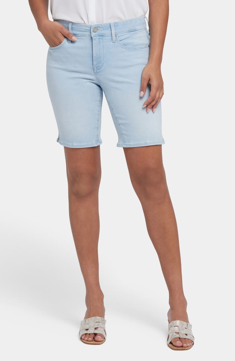 NYDJ Ella Side Slit Denim Shorts, Main, color, Clear Waters