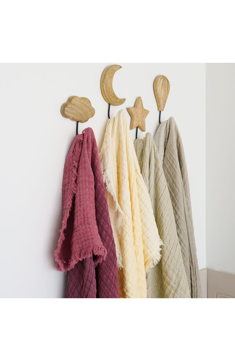 CRANE BABY Ombré Cotton Muslin Blanket, Alternate, color, Yellow