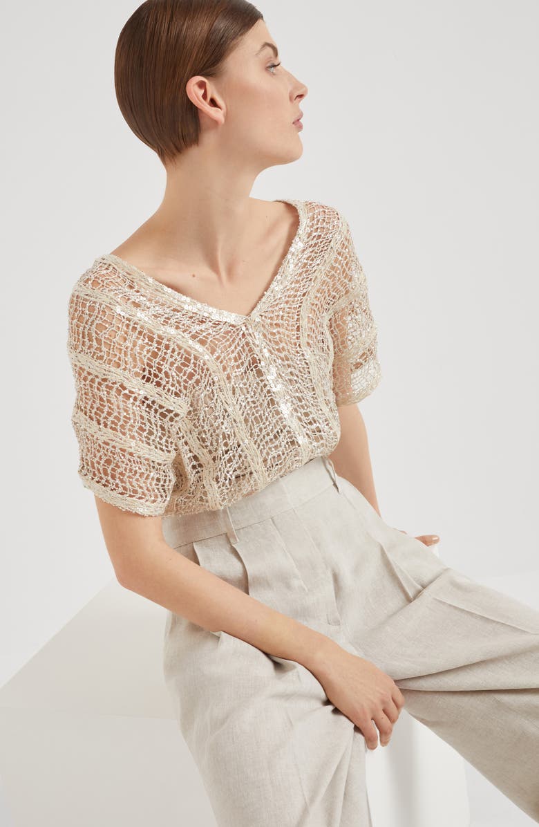 Brunello Cucinelli Dazzling T-shirt, Alternate, color, 