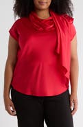 Renee C Satin Scarf Top