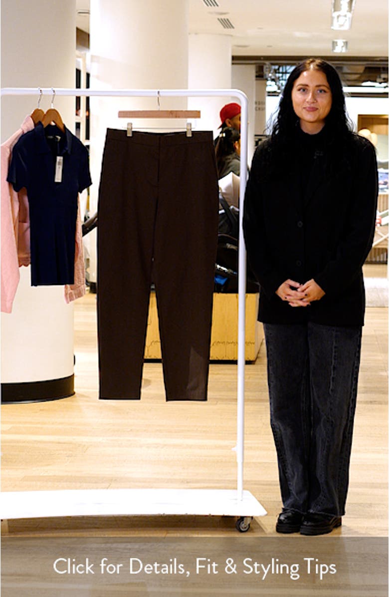 High Waist Slim Fit Ankle Pants, sales video thumbnail