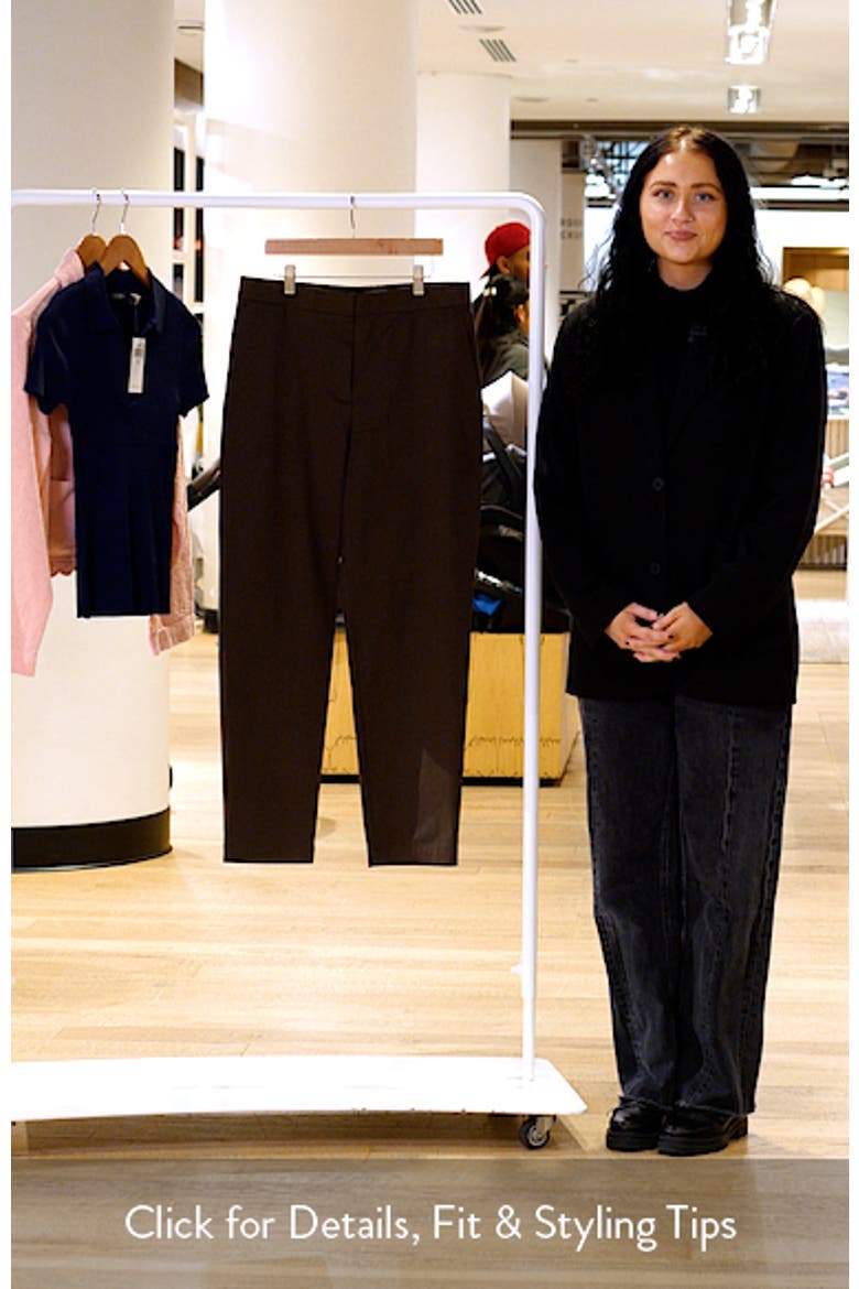 High Waist Slim Fit Ankle Pants video