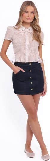 Alima Shirred Crop Shirt