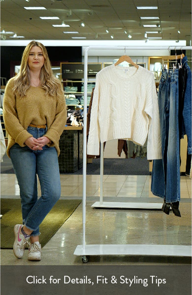 Cecilia Mixed Stitch Crewneck Sweater, sales video thumbnail