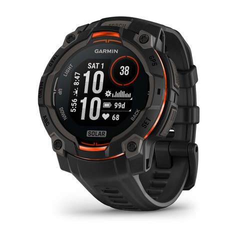Instinct 3, 45mm Solar, Black/Black