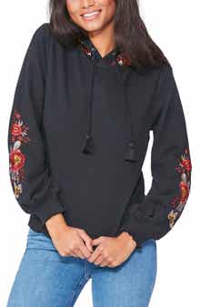 PAIGE Leighton Embroidered Cotton Hoodie