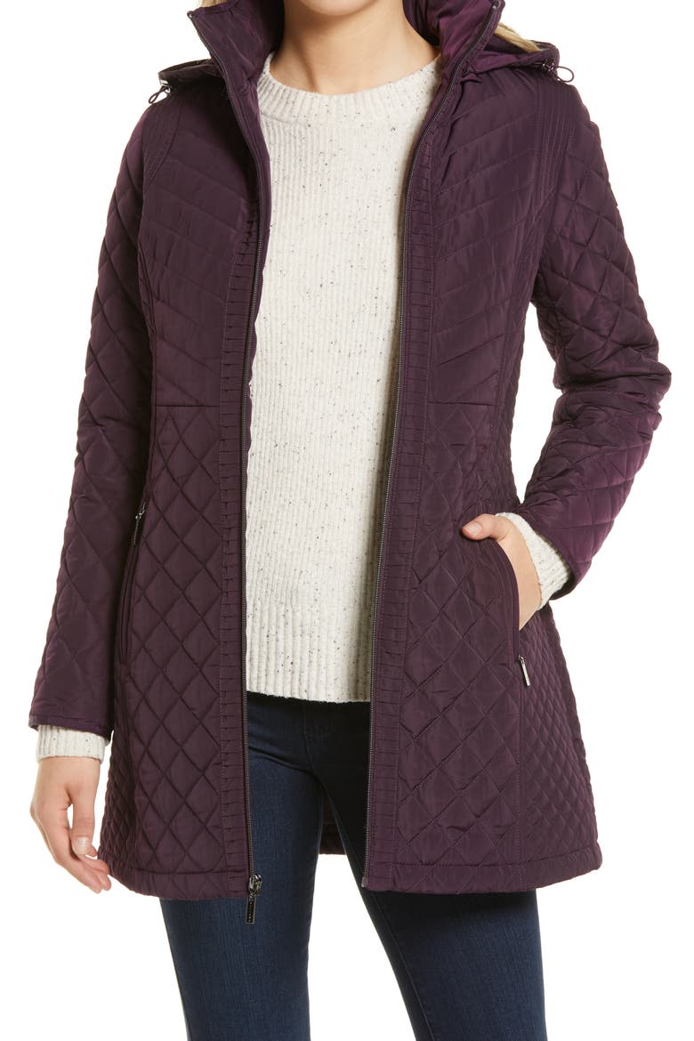 Quilted Jacket, Main, color, BLACKBERY