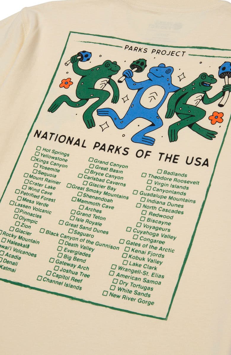 Parks Project Great Outdoors Dancin' Frogs Checklist Tee, Alternate, color, Natural