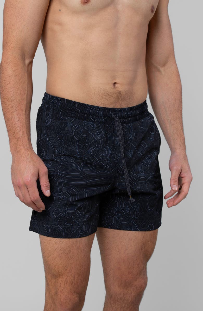 LEISURE LAB Topography Swim Trunk, Alternate, color, Topography