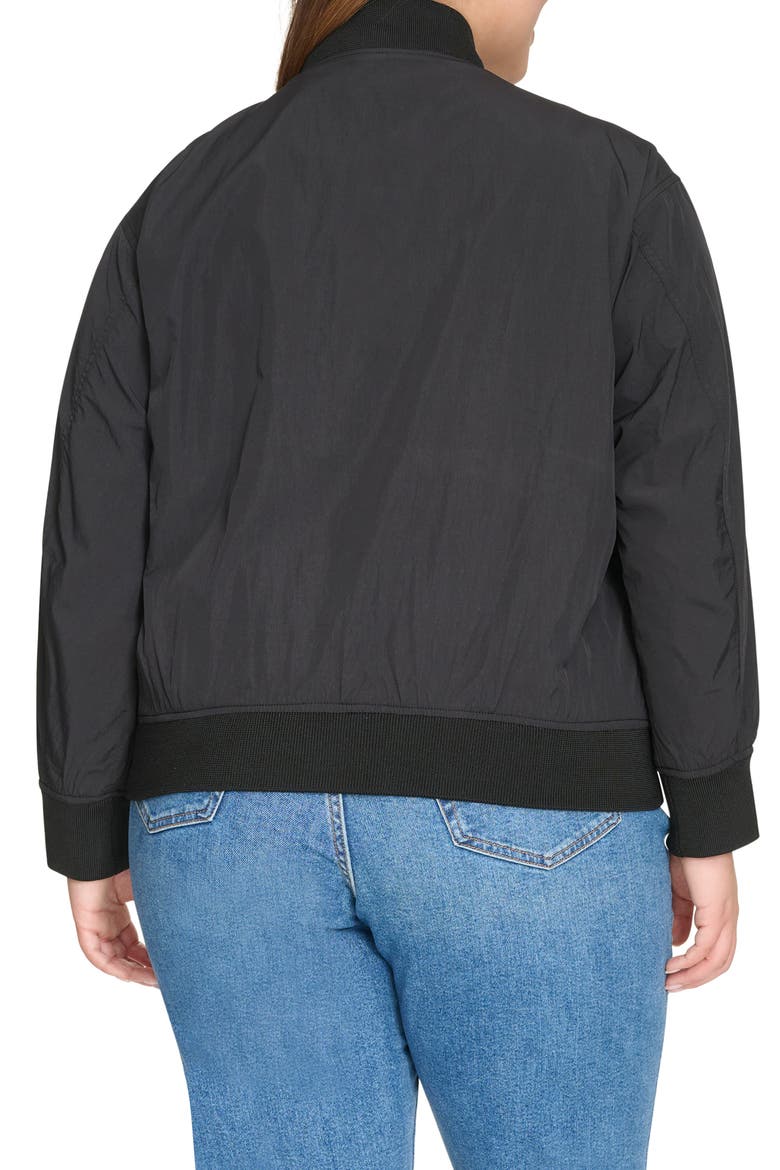 Relaxed Bomber Jacket, Alternate, color, BLACK