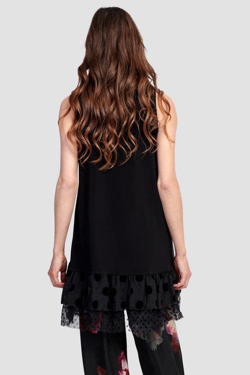 Alembika Sleeveless Tunic With Ruffles In Black