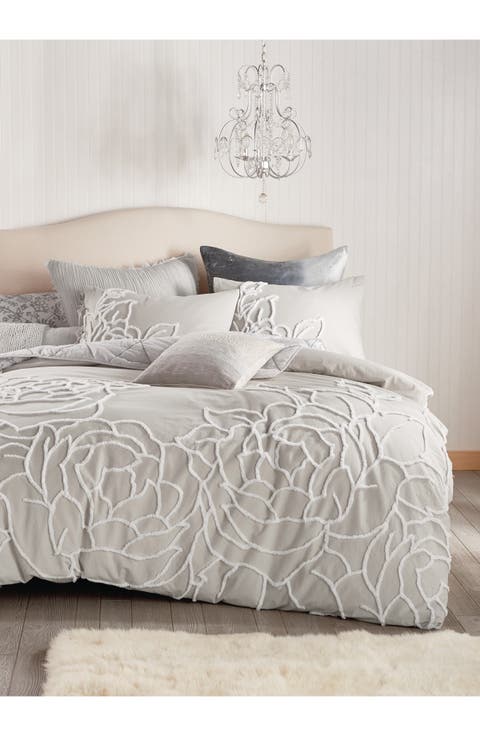Chenille Rose Comforter & Sham Set