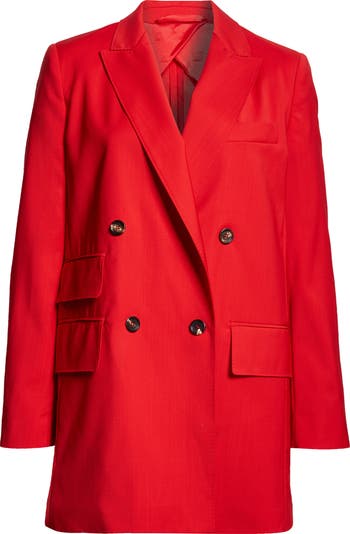 Max Mara Nebbie Double Breasted Virgin Wool Blazer | Nordstrom