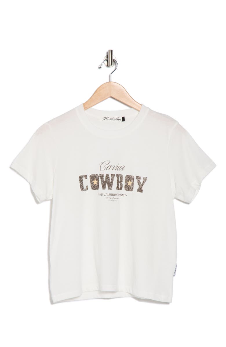 The Laundry Room Caviar Cowboy Graphic T-Shirt, Alternate, color, White