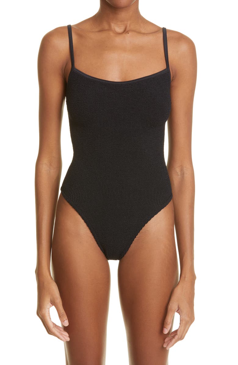 Hunza G Pamela Crinkle One-Piece Swimsuit, Main, color, 