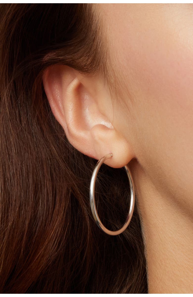 Oradina Sterling Silver Everyday Hoops Earrings, Alternate, color, Silver