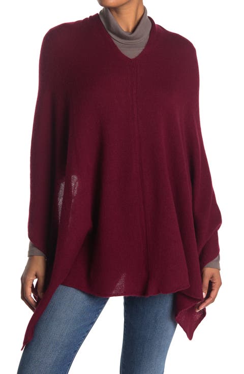 Cowl Neck Knit Poncho