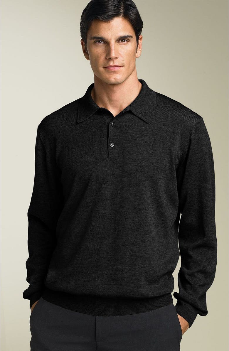 Nordstrom Merino Wool Polo Sweater, Main, color,
