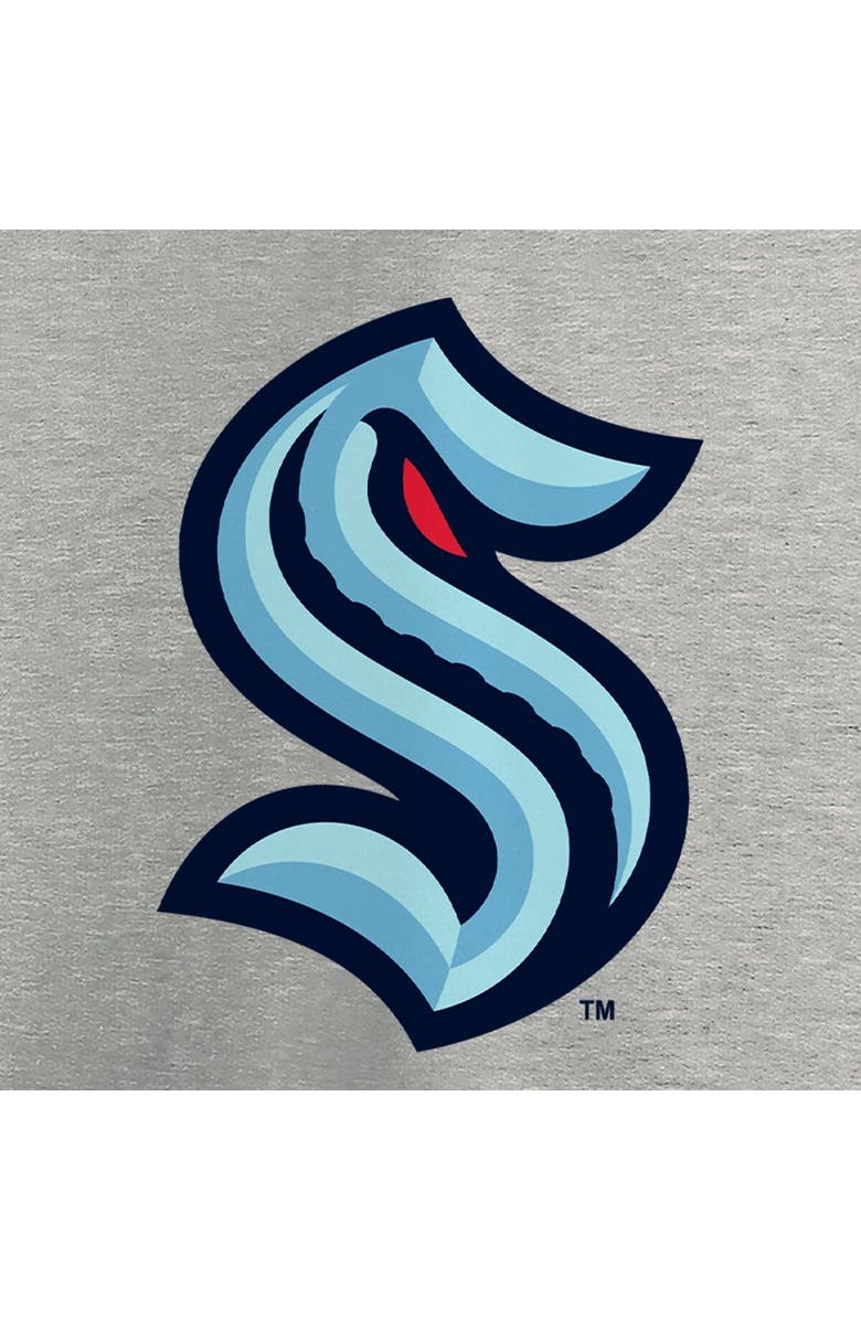 FANATICS Women's Fanatics Branded Heather Gray Seattle Kraken Primary Logo Pullover Hoodie, Alternate, color, 