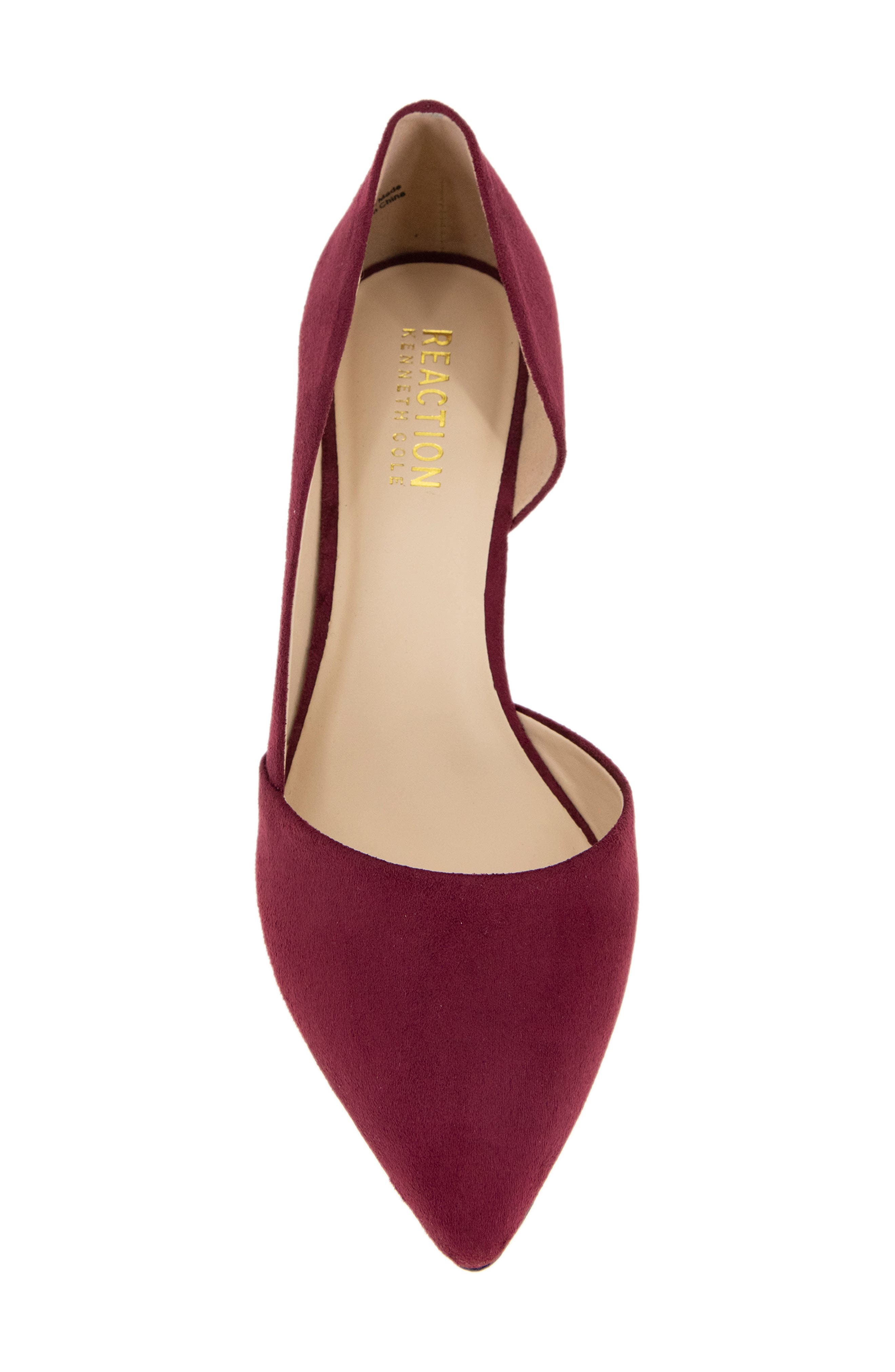 Reaction Kenneth Cole Eltinn Wedge Pump, Alternate, color, Burgundy Micro