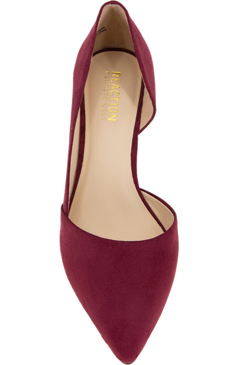 Reaction Kenneth Cole Eltinn Wedge Pump, Alternate, color, Burgundy Micro