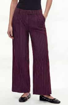 BY DESIGN Fernanda Pinstripe Wide Leg Pants