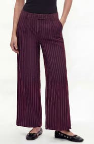 BY DESIGN Fernanda Pinstripe Wide Leg Pants