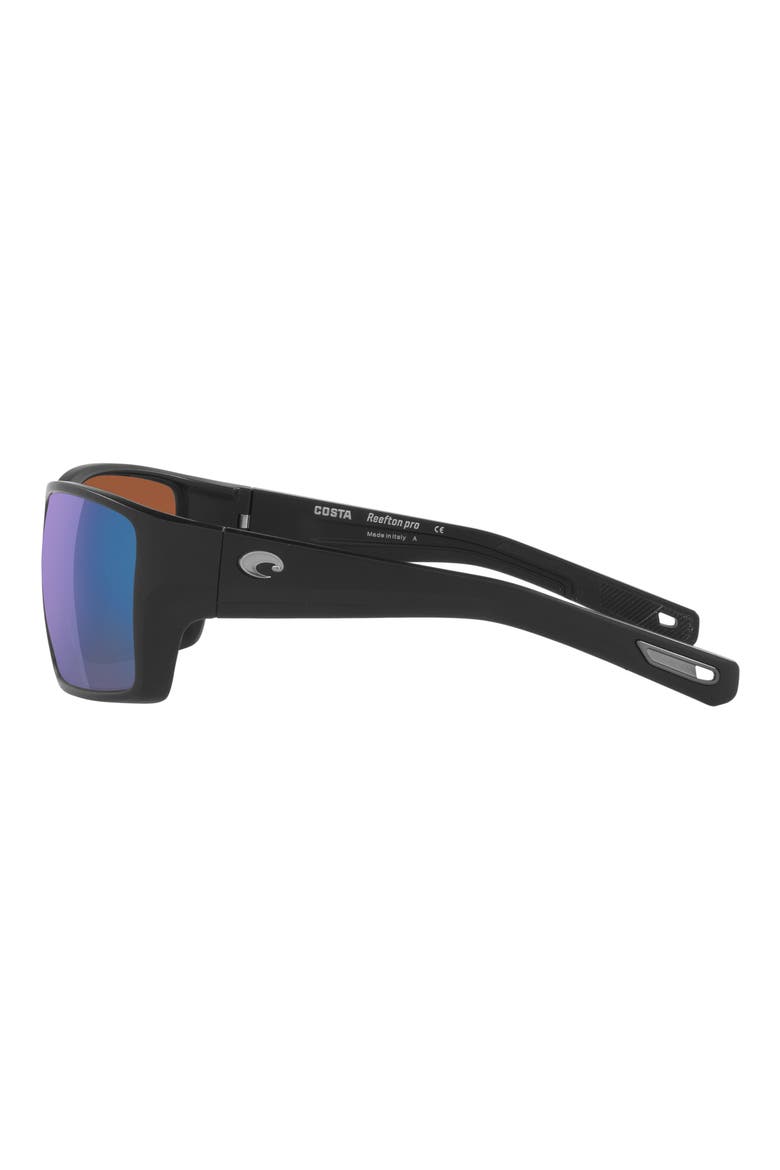 63mm Mirrored Polarized Oversize Square Sunglasses, Alternate, color, GREEN MIRROR