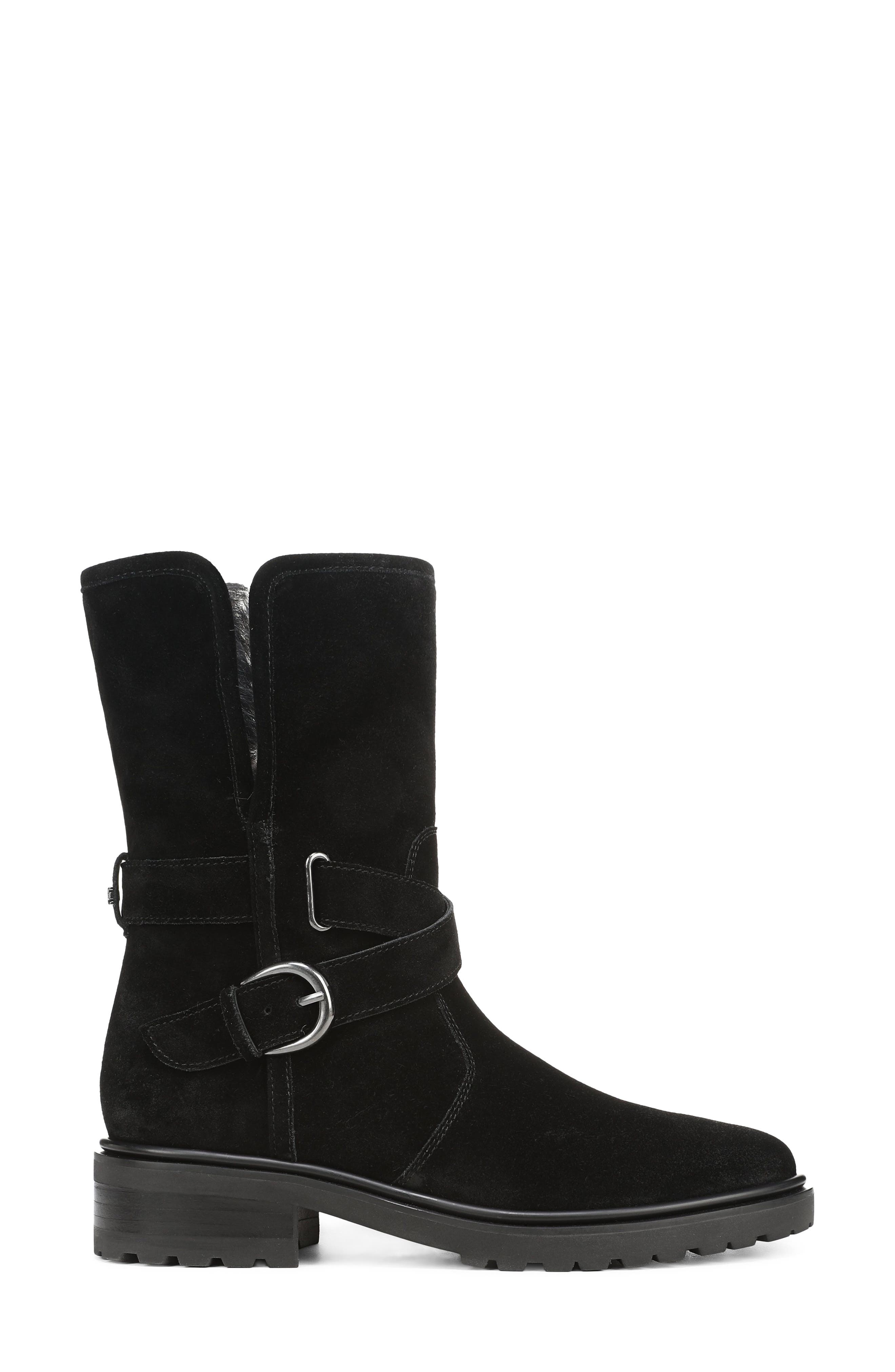 Sophi Boot with Faux Shearling Trim, Alternate, color, BLACK