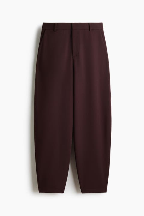 Jersey Barrel-leg Trousers