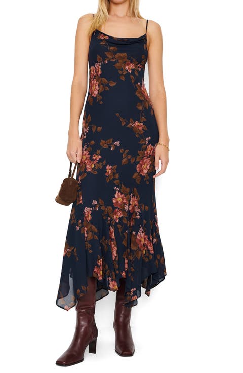 Lluvia Floral Print Sleeveless Maxi Dress