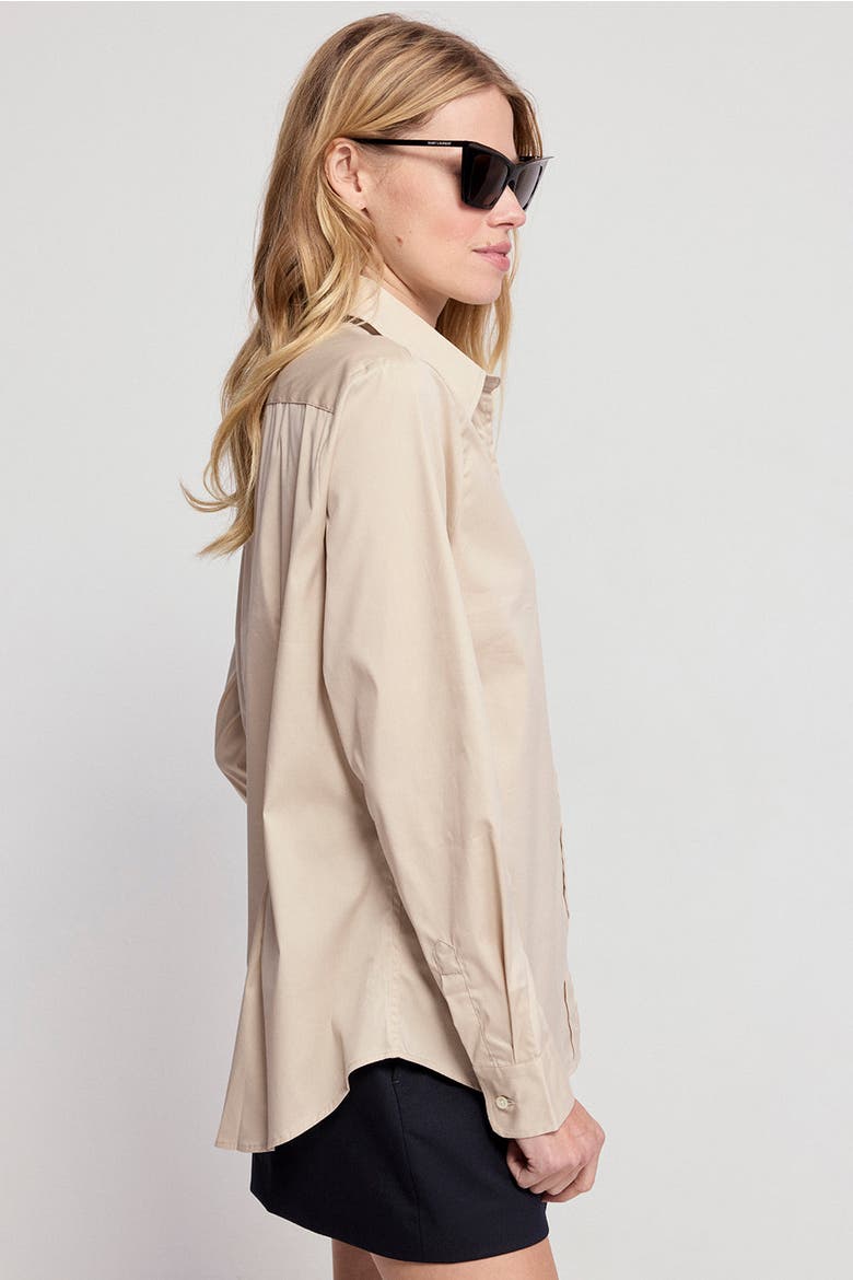 The Boyfriend Shirt, Alternate, color, Taupe