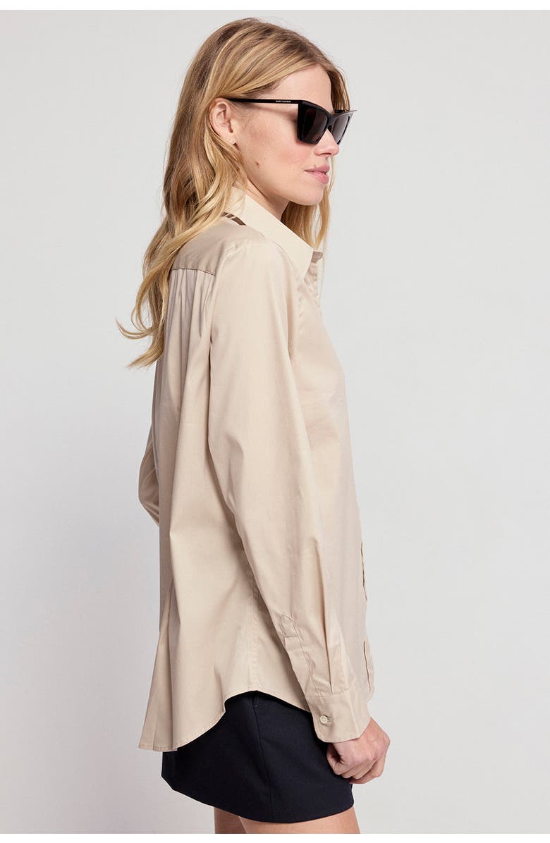 The Shirt by Rochelle Behrens The Boyfriend Shirt, Alternate, color, Taupe