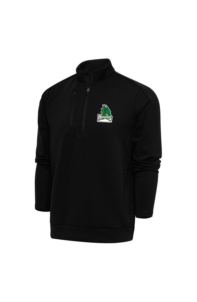 ANTIGUA Men's Antigua  Black Dayton Dragons Generation Quarter-Zip Pullover Top, Alternate, color, 