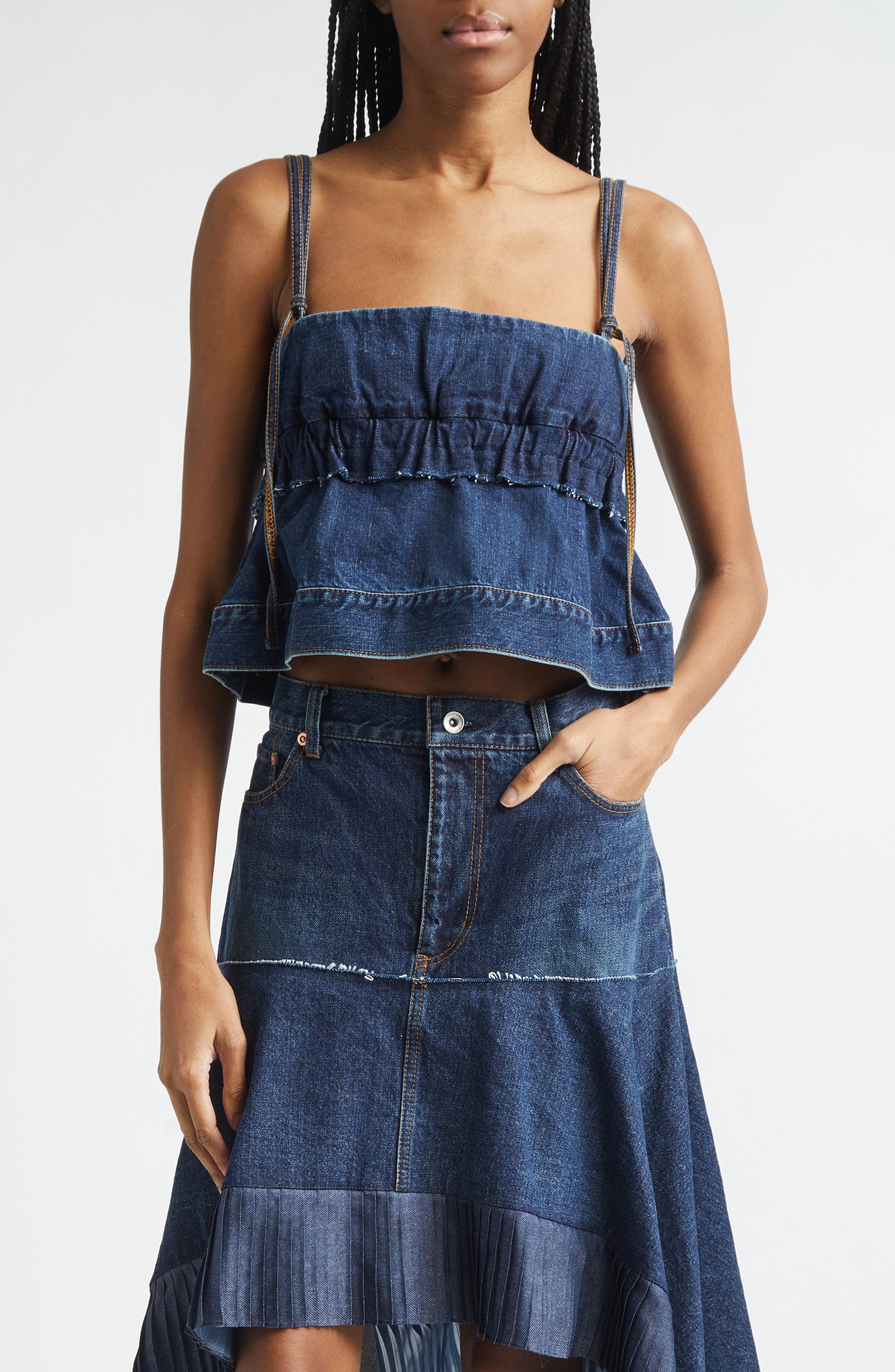Crop Denim Camisole - image 3
