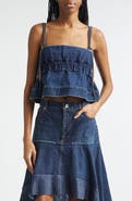 Sacai Crop Denim Camisole