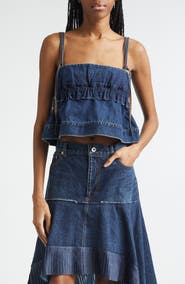 Sacai Crop Denim Camisole