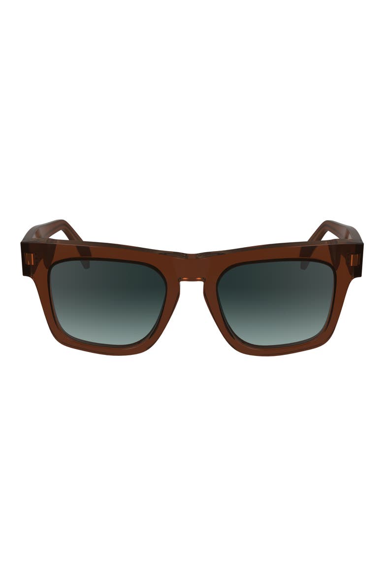 Kramer 51mm Rectangular Sunglasses, Main, color, BROWN