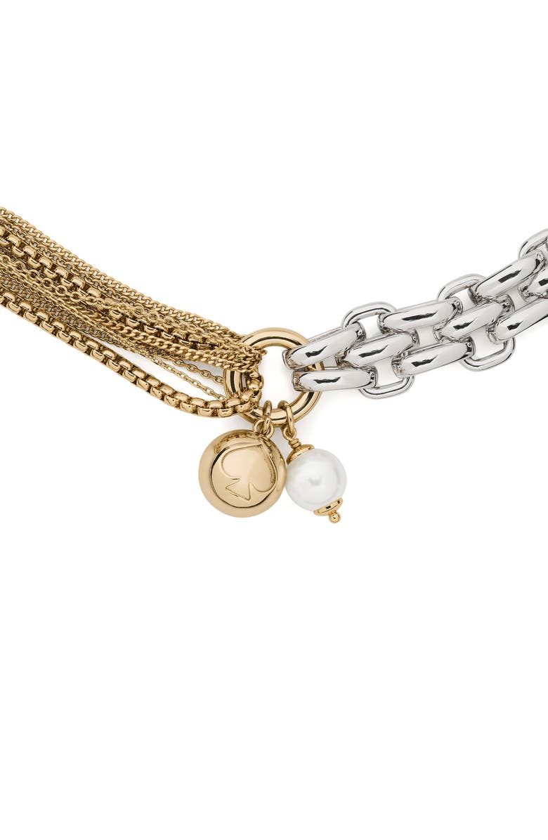 Kate Spade New York chain reaction two-tone bracelet, Alternate, color,