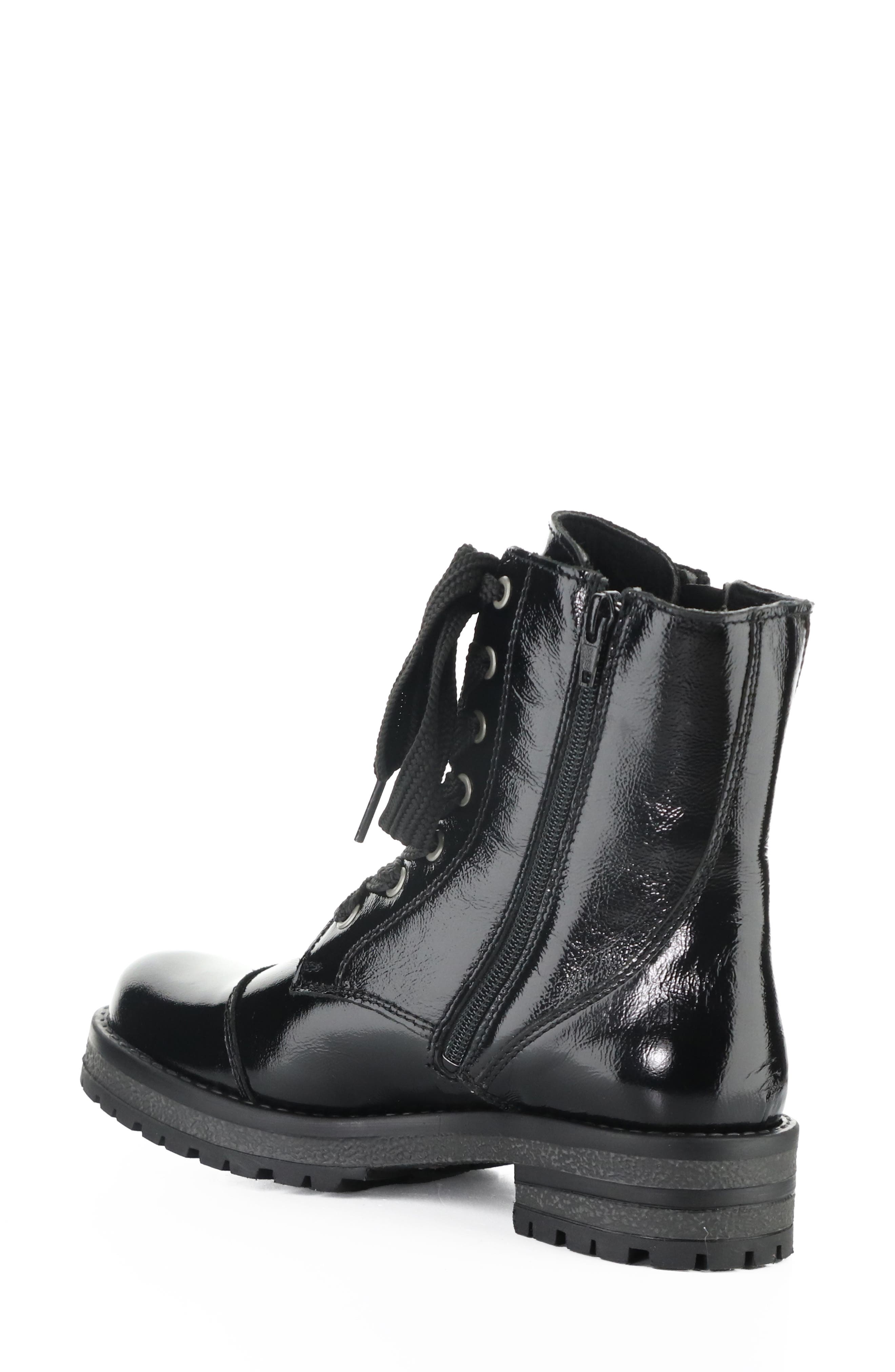 Paulie Waterproof Lace-Up Bootie, Alternate, color, BLACK PATENT