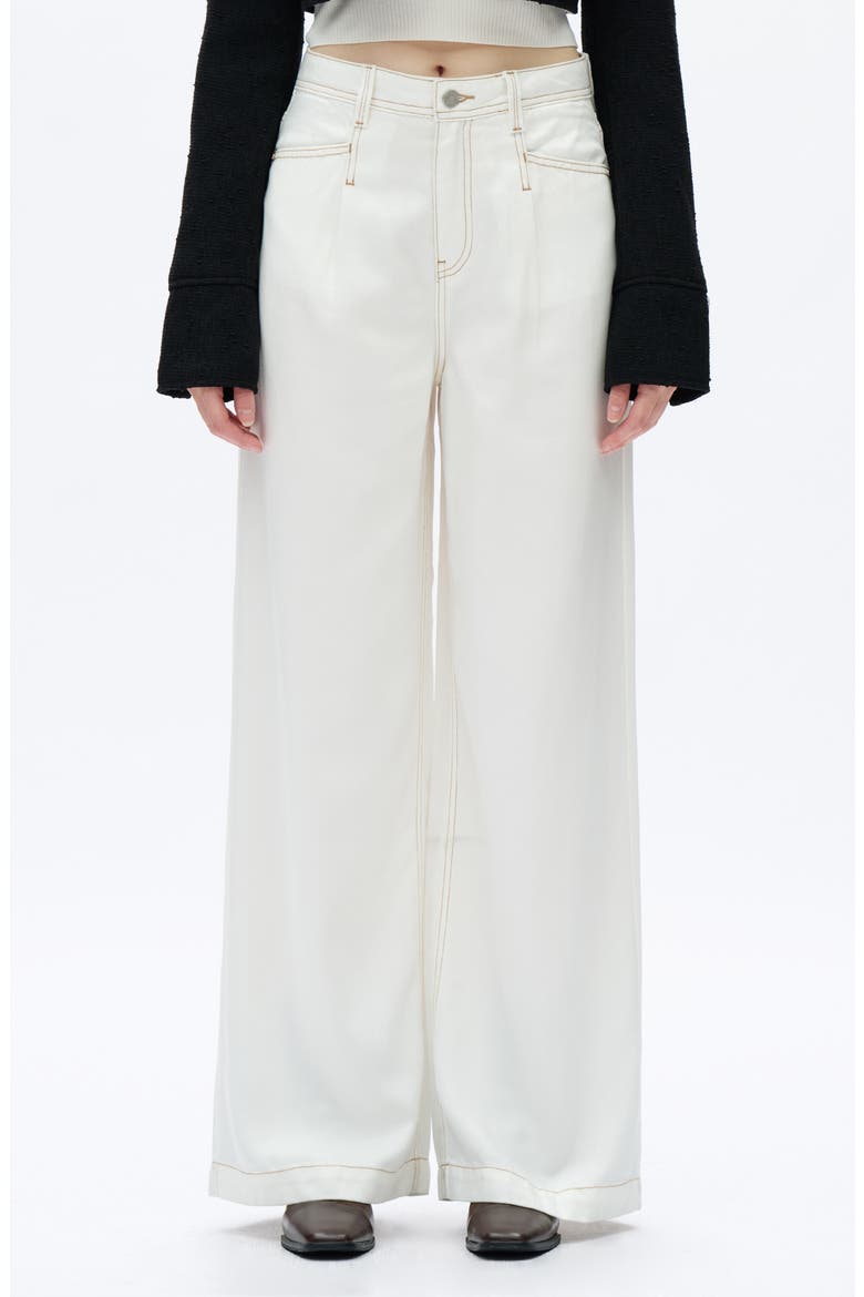 High Waist Wide Leg Jeans, Main, color, WHITE