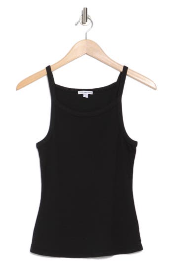 James Perse Cotton Rib Cami Tank In Black