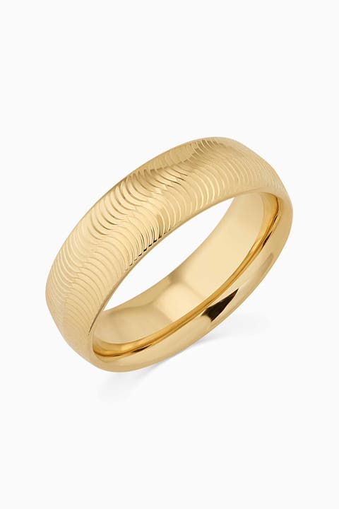 14K Yellow Gold Forever Band II Statement Ring