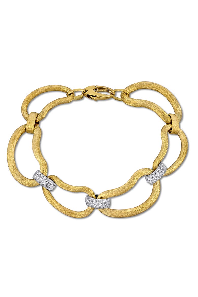 Diamond Fabiform Link Chain Bracelet 14k, Main, color, 14k Gold