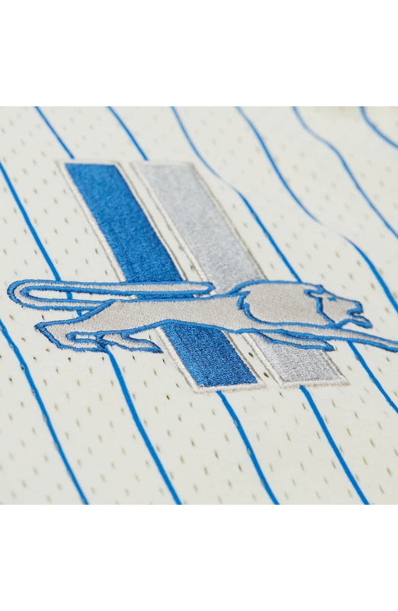 Mitchell & Ness Men's Mitchell & Ness  Cream Detroit Lions Final Seconds Vintage Logo Mesh Button-Up Shirt, Alternate, color, Cream