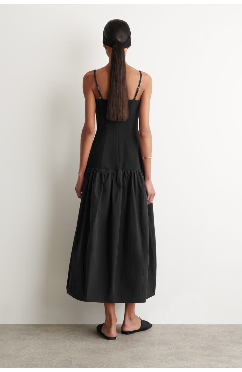 COS Sculpted Dropped-waist Midi Dress, Alternate, color, Black