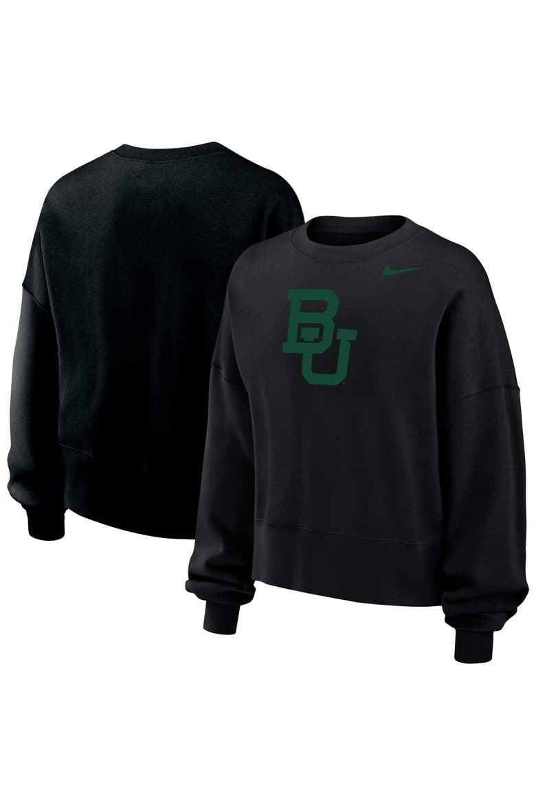 Women's Nike Black Baylor Bears Phoenix Fleece Pullover Sweatshirt, Main, color, Black