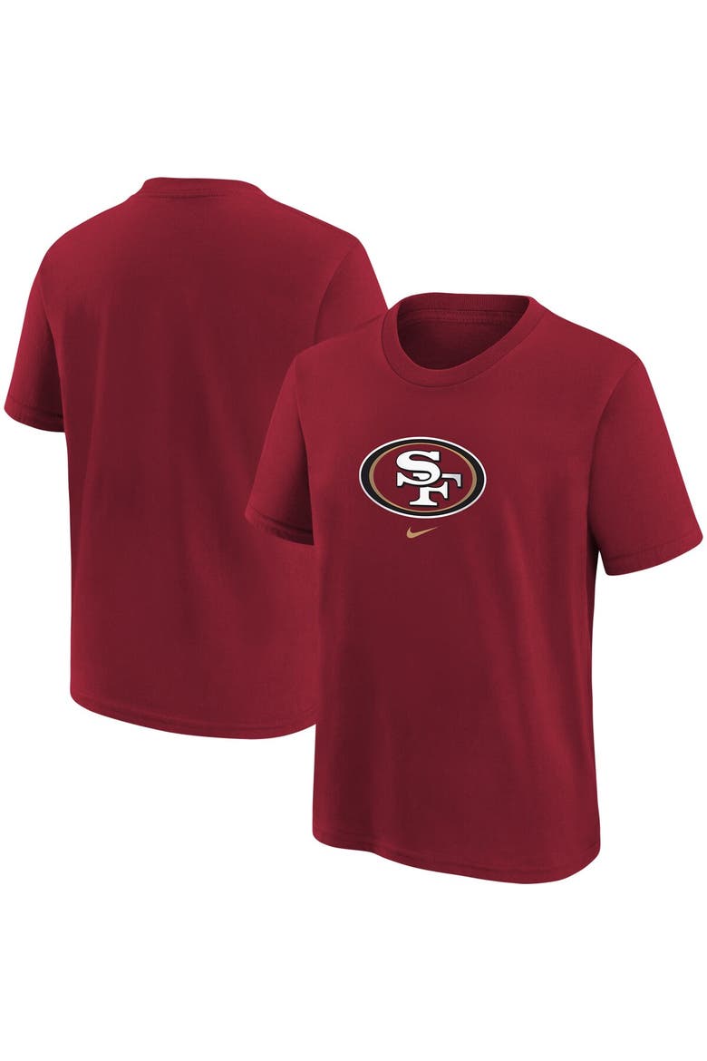 Youth Nike Scarlet San Francisco 49ers Logo T-Shirt, Alternate, color, Scarlet
