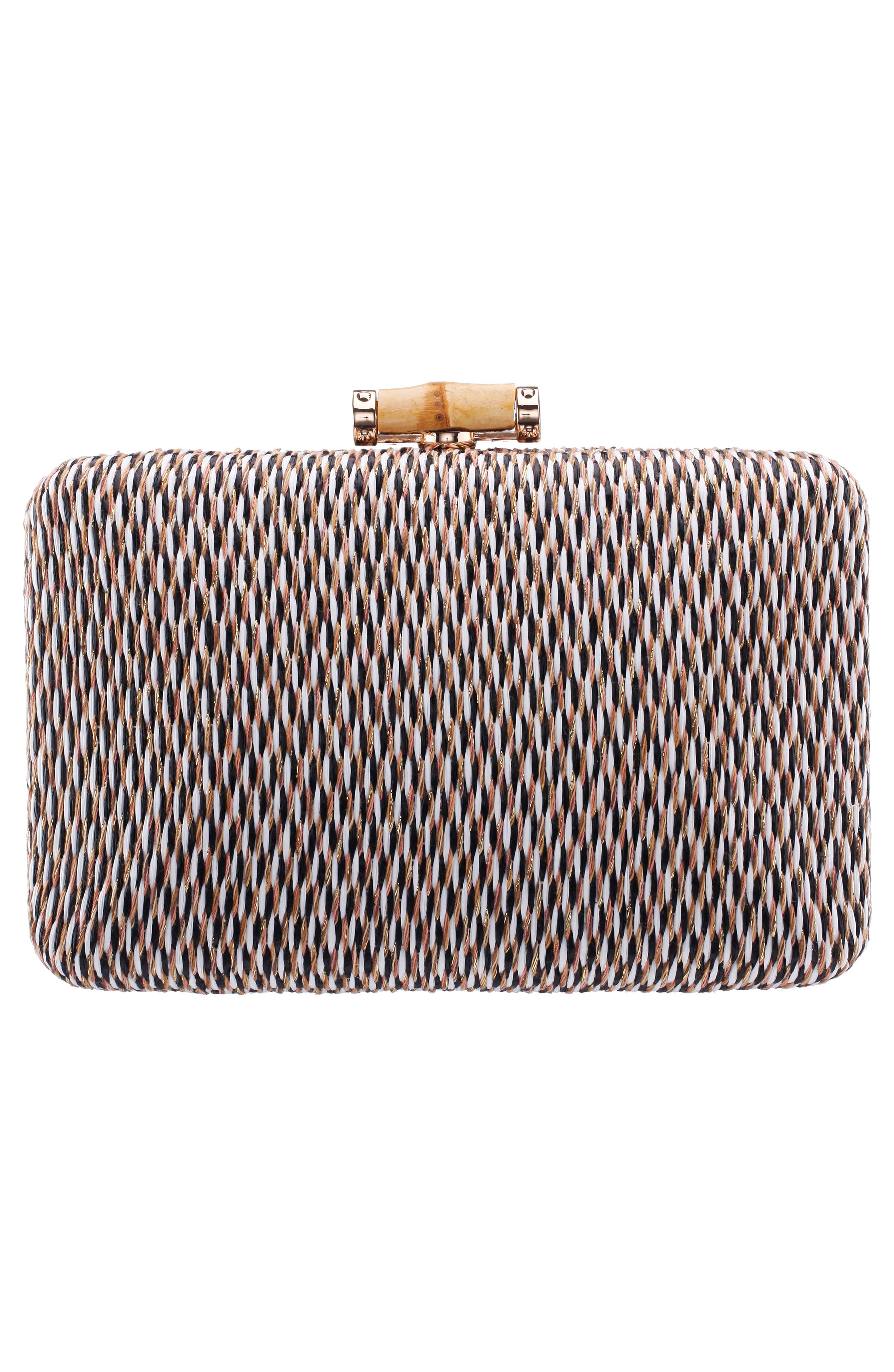 Nina Malia Frame Clutch, Alternate, color, Neutral Multi